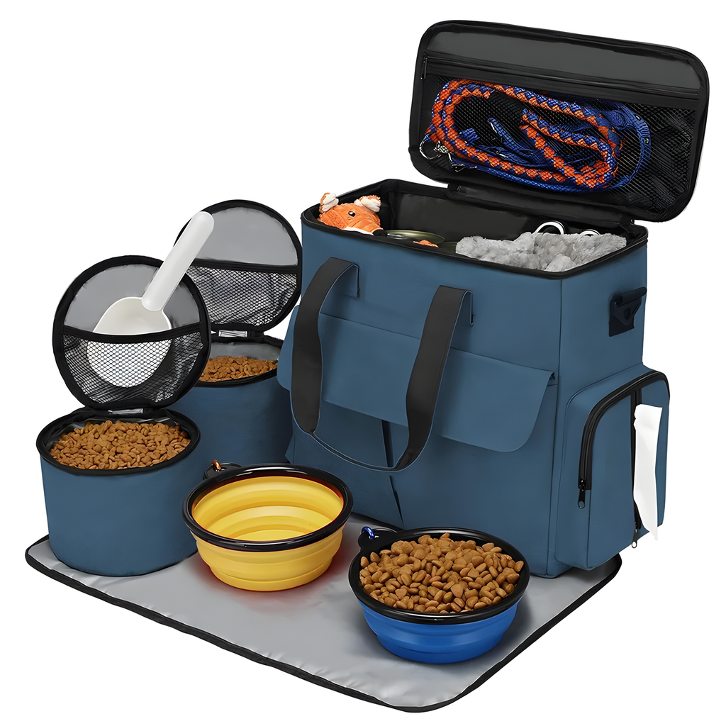 Pet Travel Bag with Bowls
