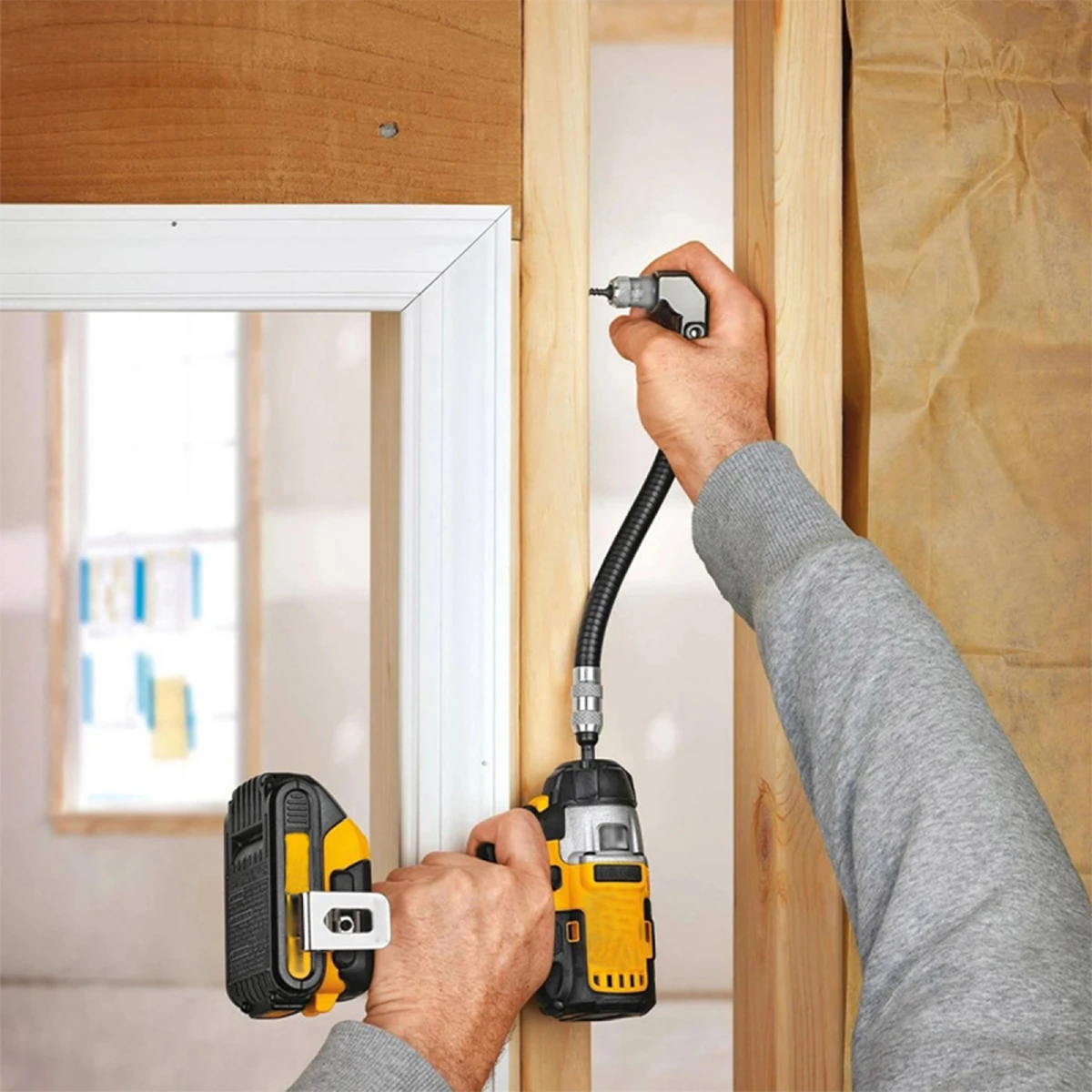 Flexible Right-Angle Drill Attachment