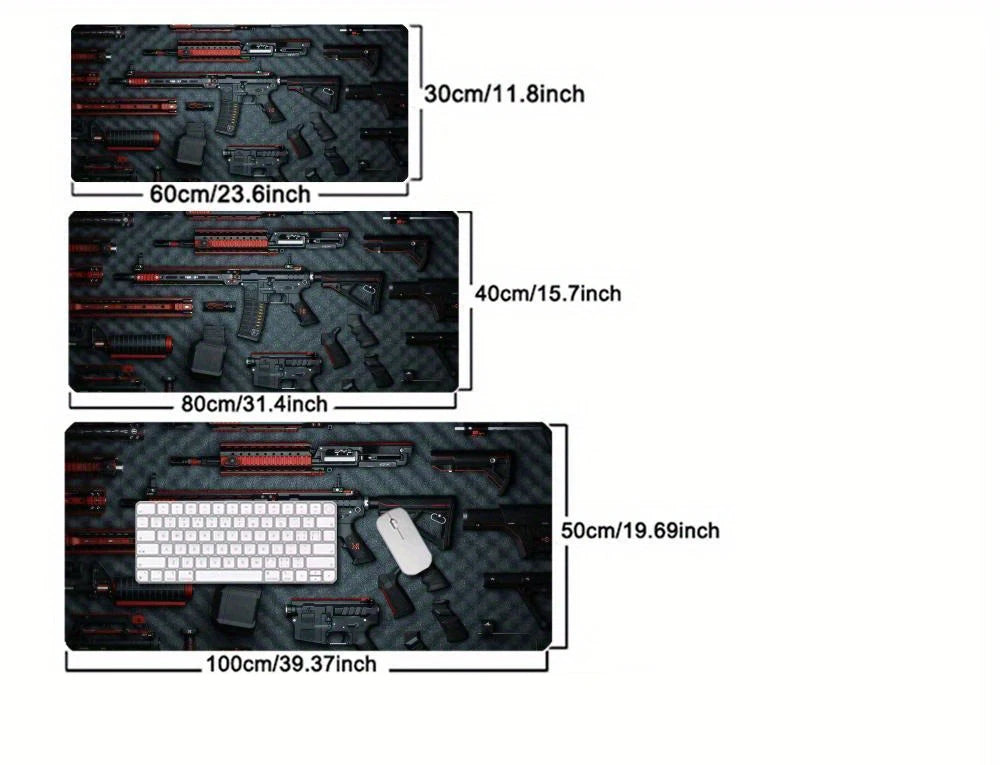 Tactical Gun Parts Print Mat