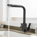 Dual-Handle L-Shaped Kitchen Faucet