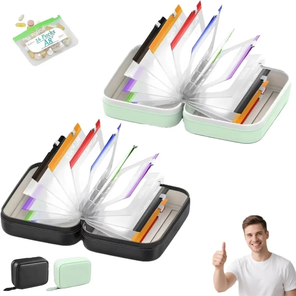 Portable Silicone Pill Pouch Organizer