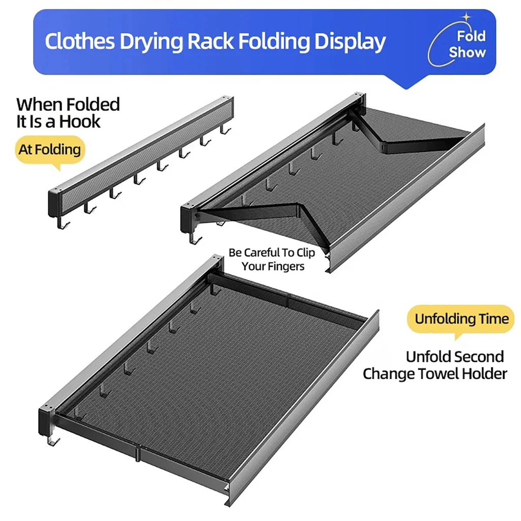 Folding Wall-Mounted Drying Rack