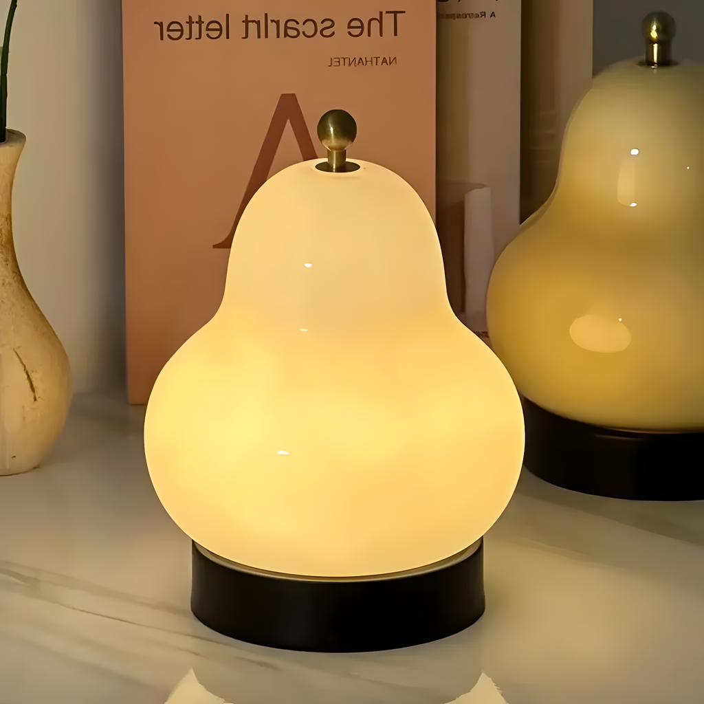 Glass Pear Table Lamp