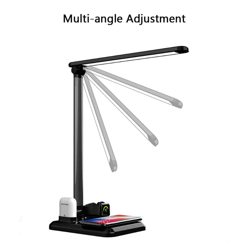 4 in 1 LED Desk Table Lamp Light Wireless Charger