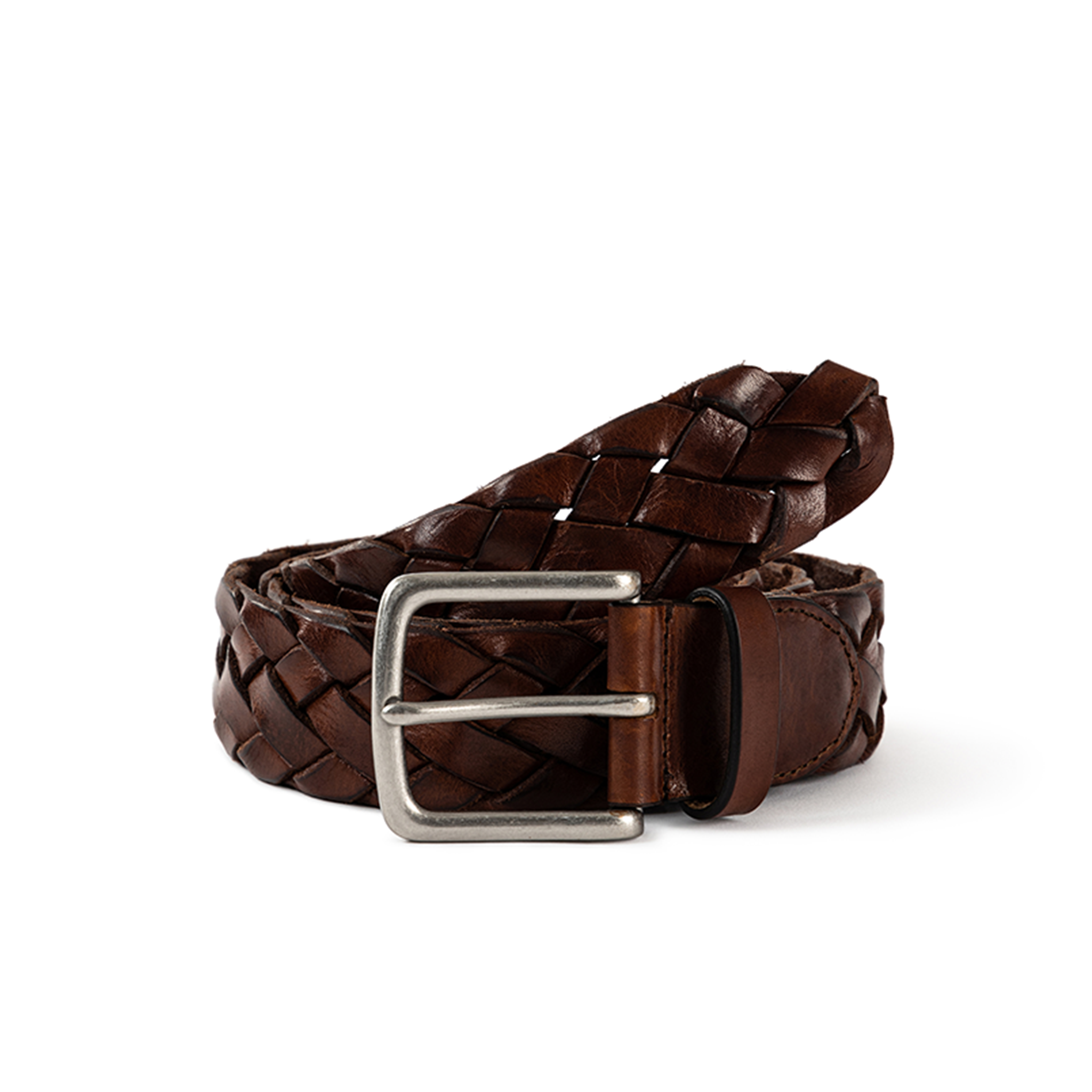 TÅNGABERG Braided Belt 40mm Midbrown