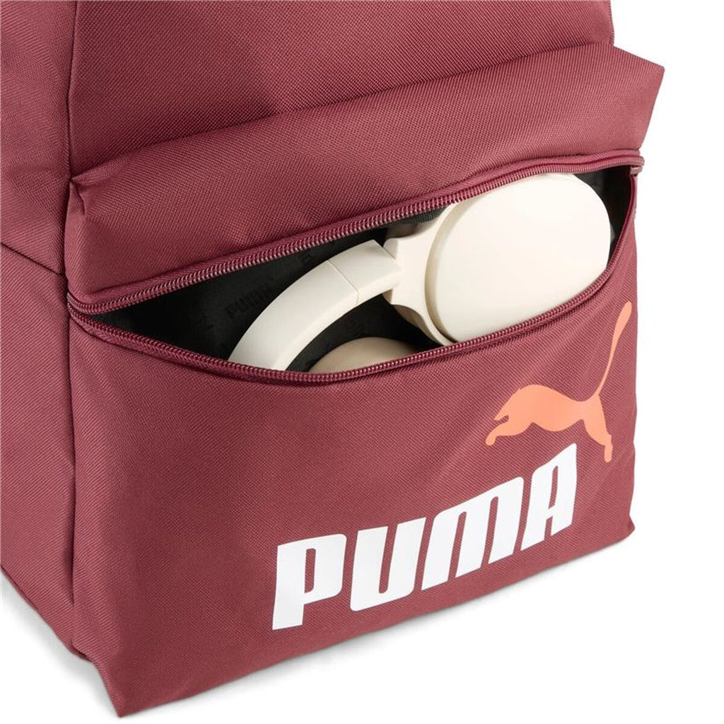 Träningsväska Puma Phase, mörkröd, maskintvättbar