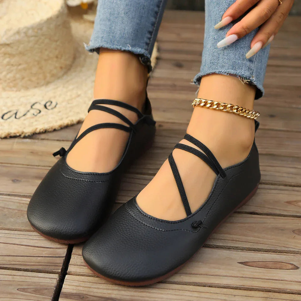 Fashion Square Toe Flats Shoes Shallow Slip-On Loafers Casual Cozy Shoes
