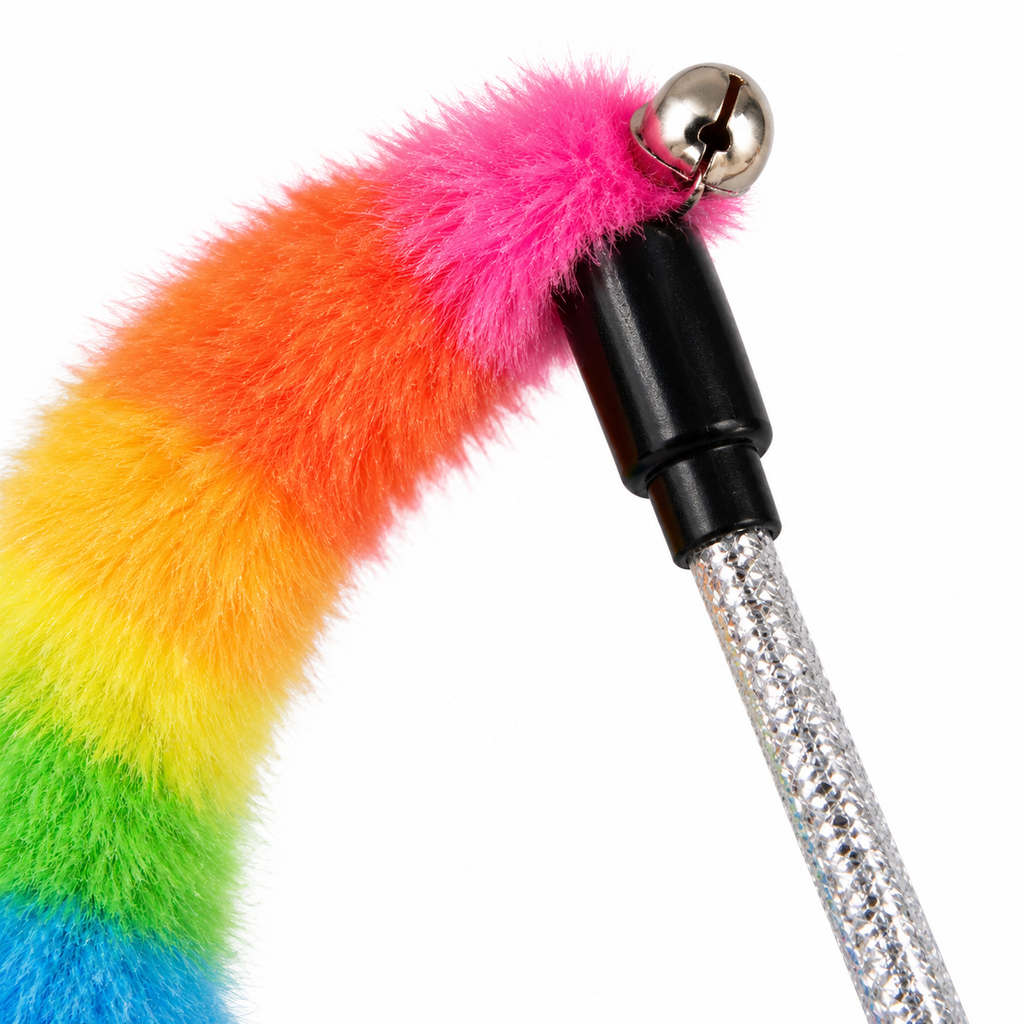 Plush Caterpillar Cat Teaser Wand