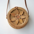 Handwoven Rattan Crossbody Bag
