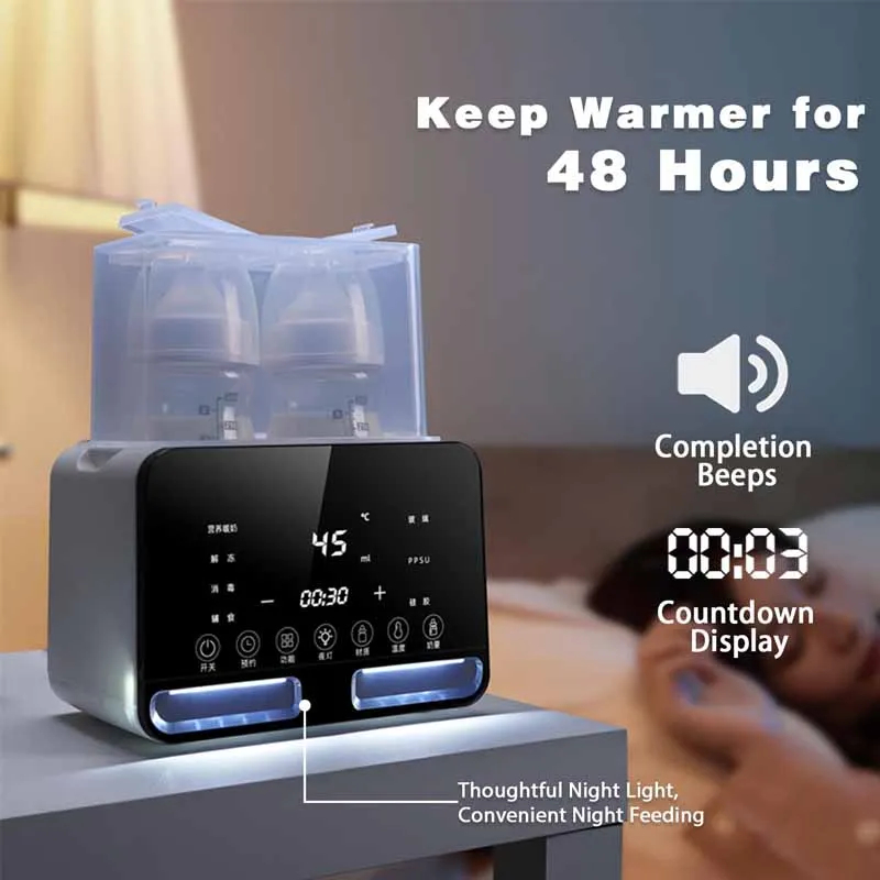 Digital Dual Baby Bottle Warmer