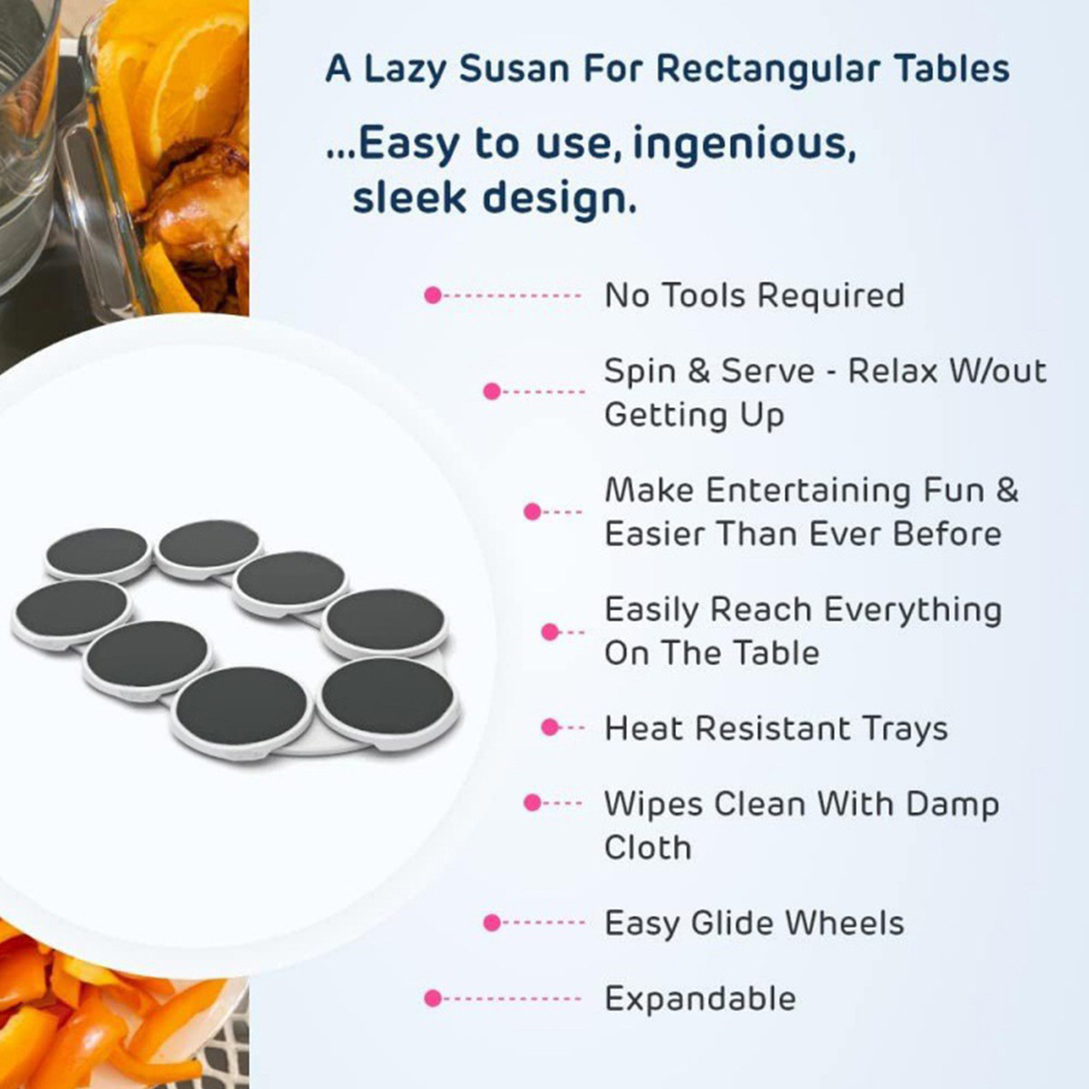 Expandable Eight Tray Lazy Susan