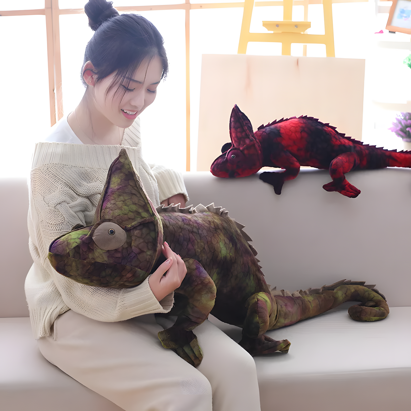 Realistic Chameleon Plush