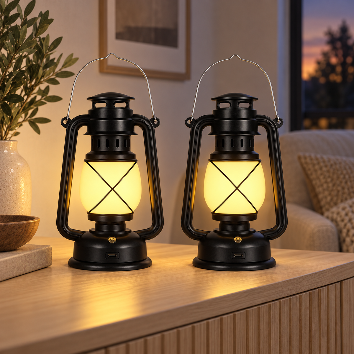 Remote-Control USB-C Lantern Pair