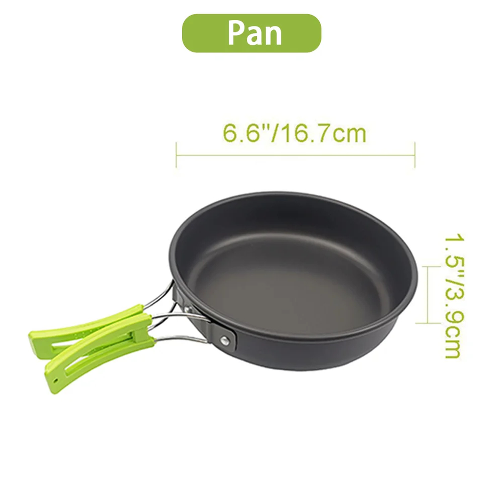 Nested Camping Cookware and Kettle Kit