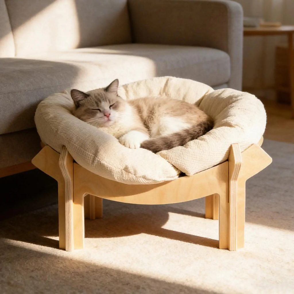 Wooden Frame Cat Bed