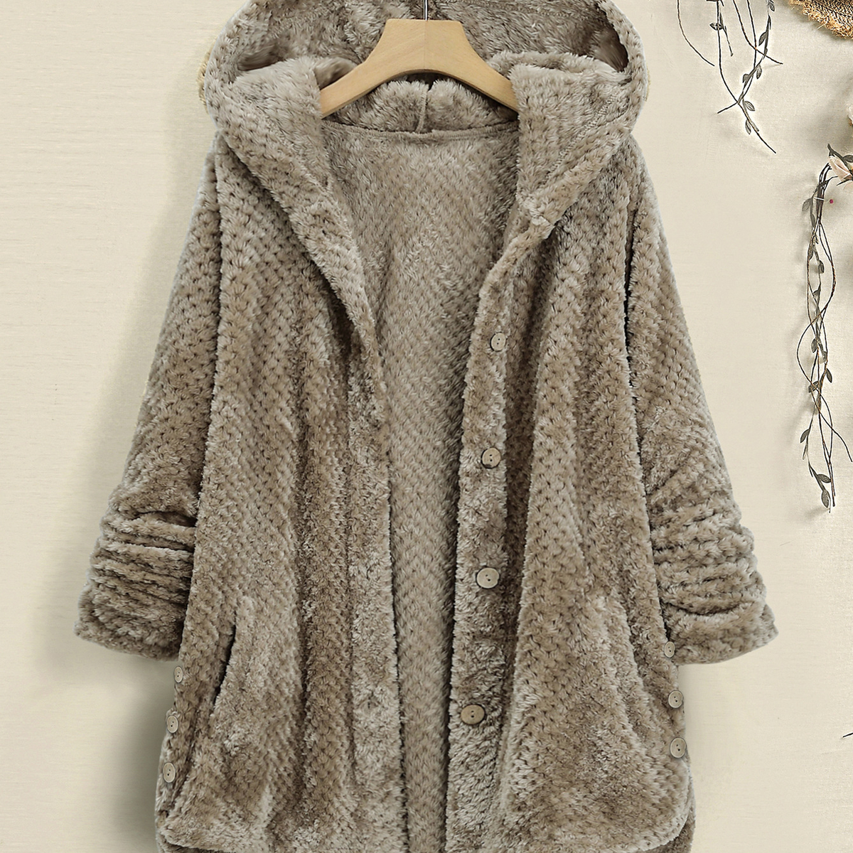 Hooded Fleece Cardigan