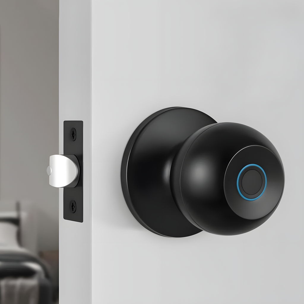 Rounded Fingerprint Smart Door Knob