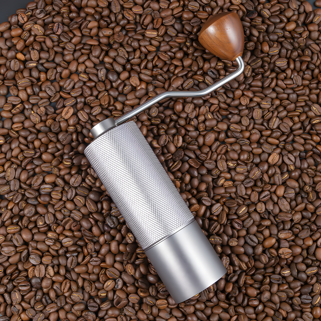 Diamond-Textured Manual Coffee Grinder