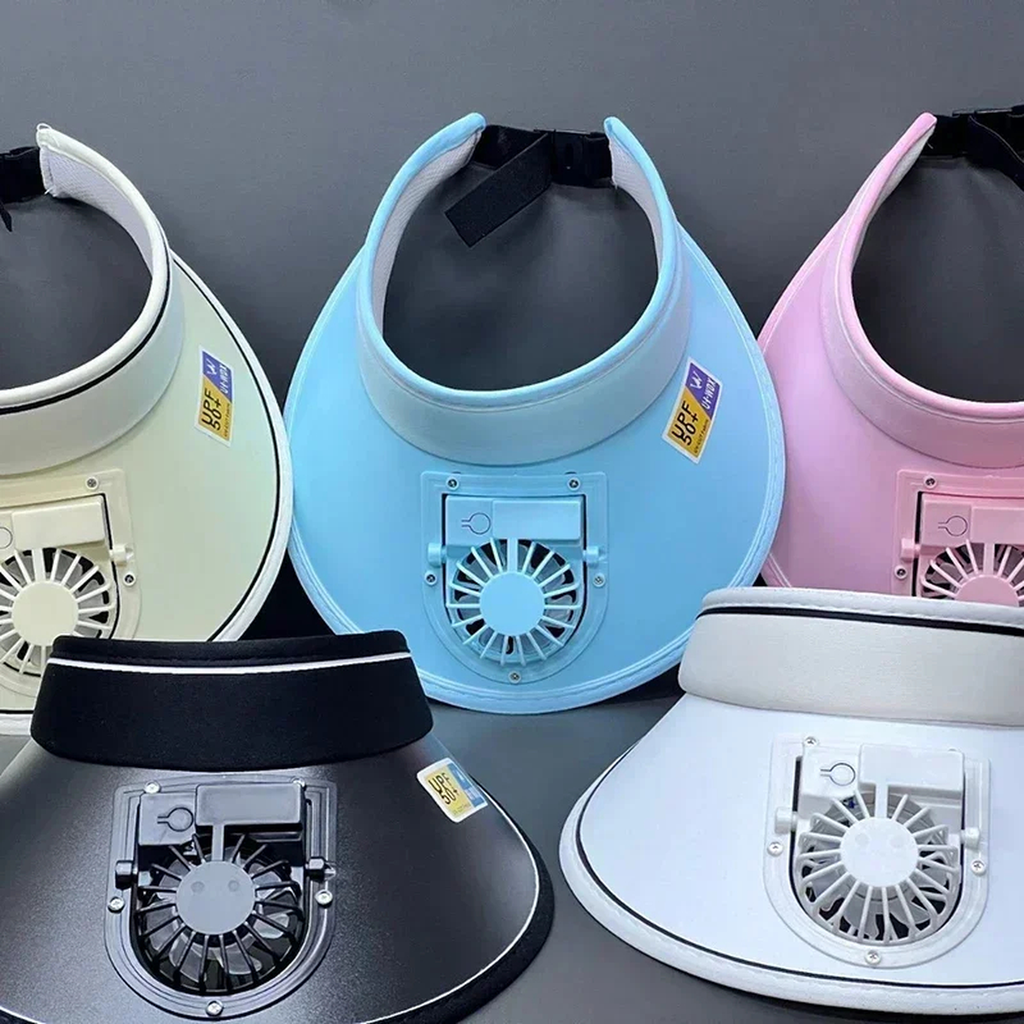 Rechargeable Sun Visor Fan Hat