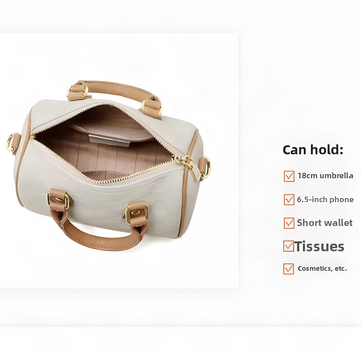 Mini Leather Boston Bag