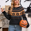 Pumpkin Pattern Knit Sweater