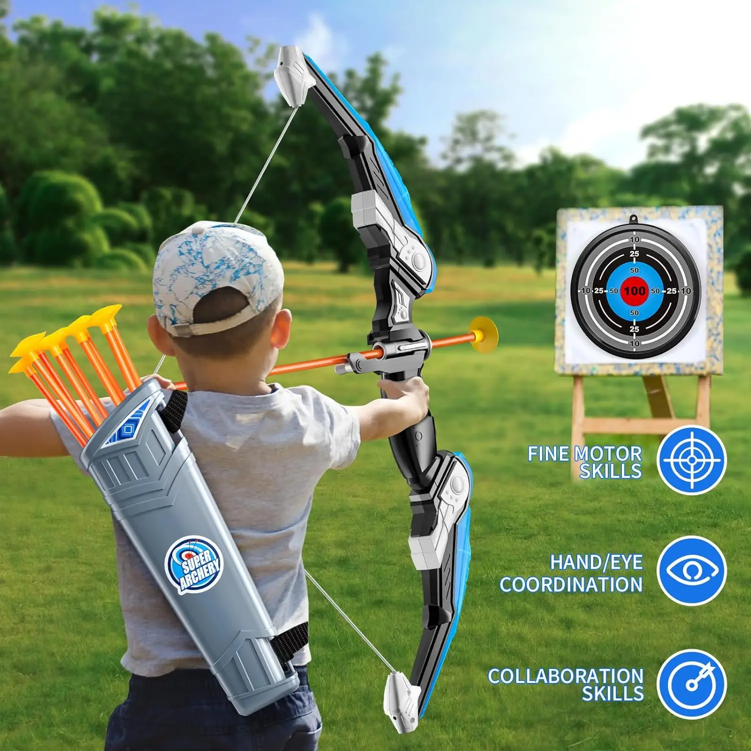 Kids Light-Up Bow and Arrow Set
