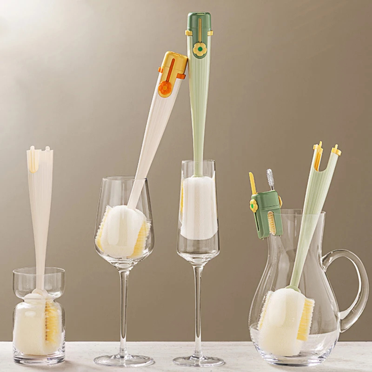 Five-in-One Bottle Cleaning Brush