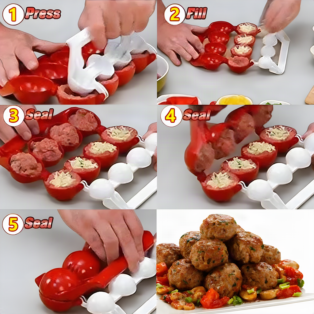 Four-Cavity Meatball Mold