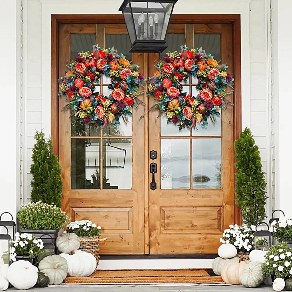 Autumn Floral Door Wreath