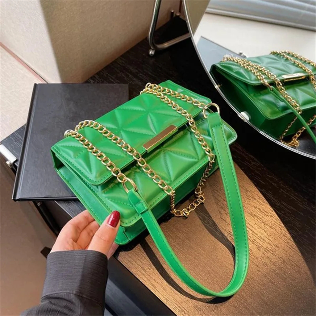Quilted Chain Crossbody Bag