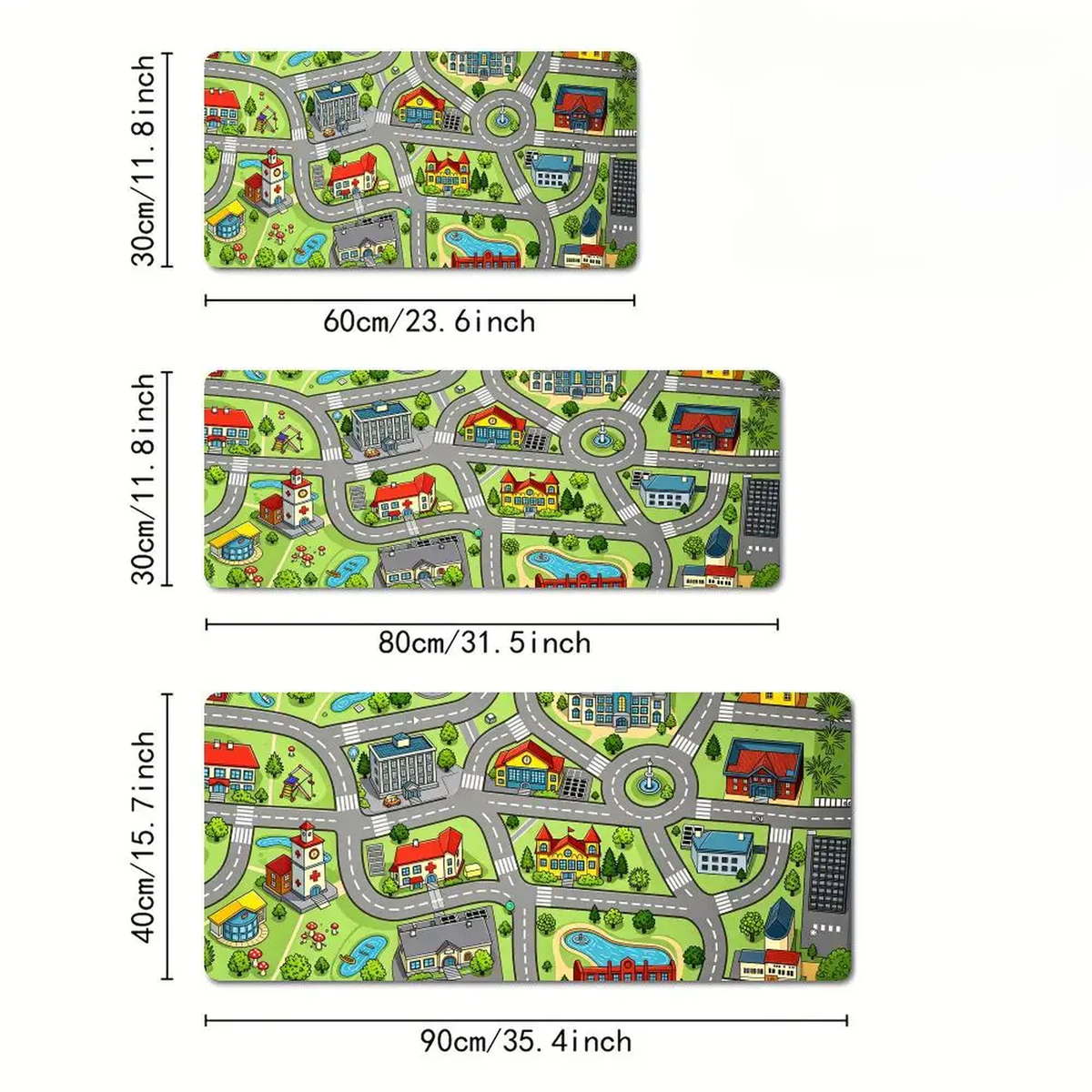 Cartoon City Road Desk Mat