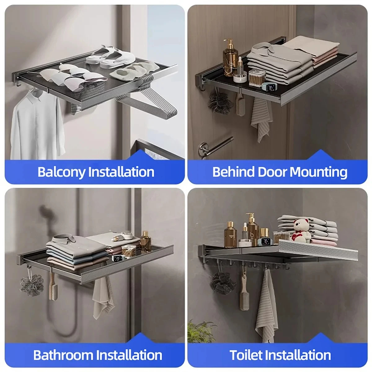 Folding Wall-Mounted Drying Rack