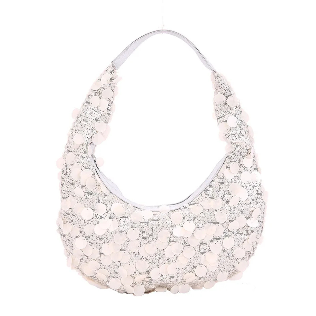Sequin Crescent Shoulder Bag