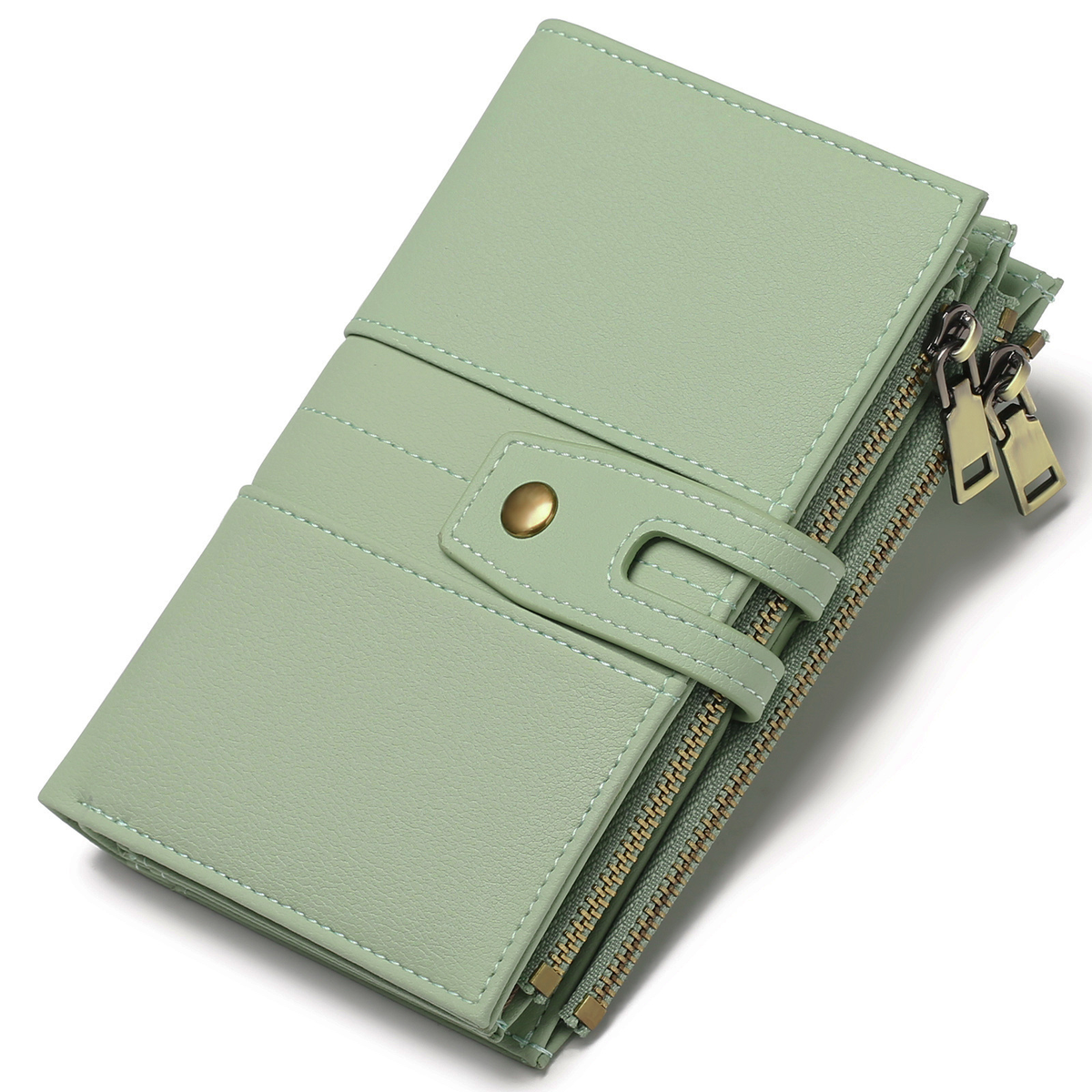 Dual-Zip Snap Long Wallet