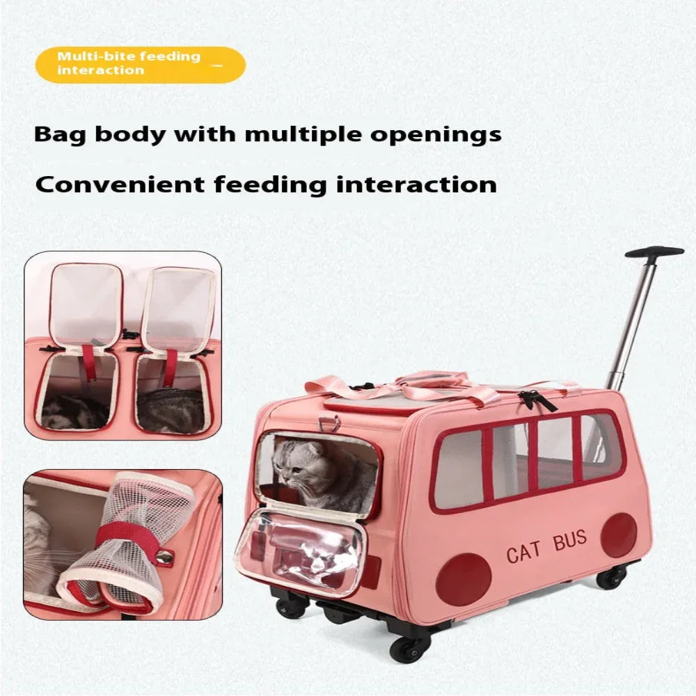 Pet Trolley Bag Portable Versatile Cat Bus