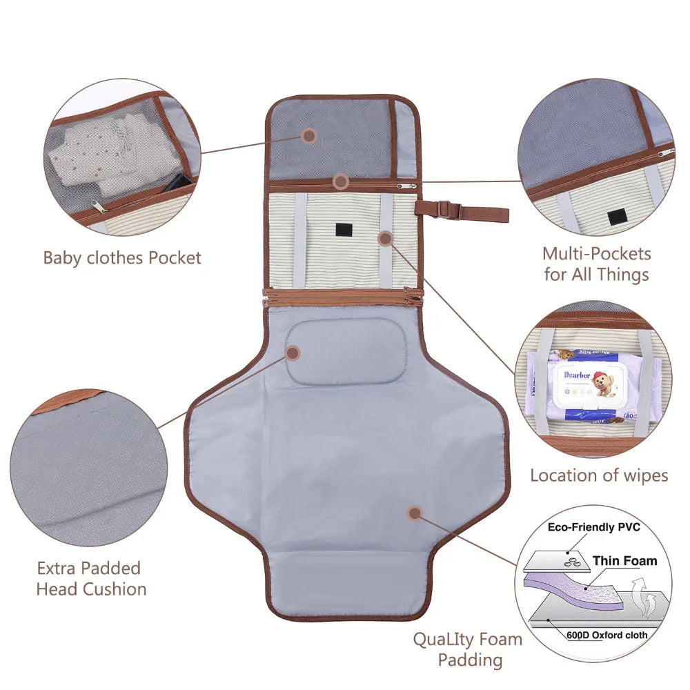 Portable Waterproof Urine-Proof Diaper Changing Pad