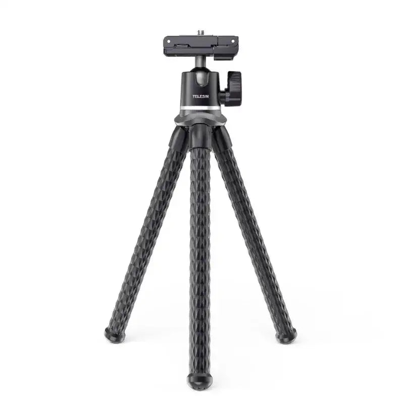 Telesin Tripod flexibelt 360 grader kulledshuvud 1/4" skruv / Mobilhållare / Tillbehörssko - Bläckfisk
