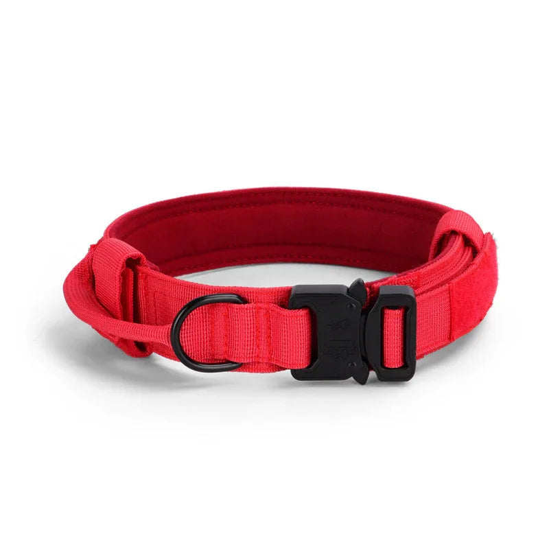 Tactical Adjustable Dog Collar Military German Shepherd Training Medium Large Pet Collar