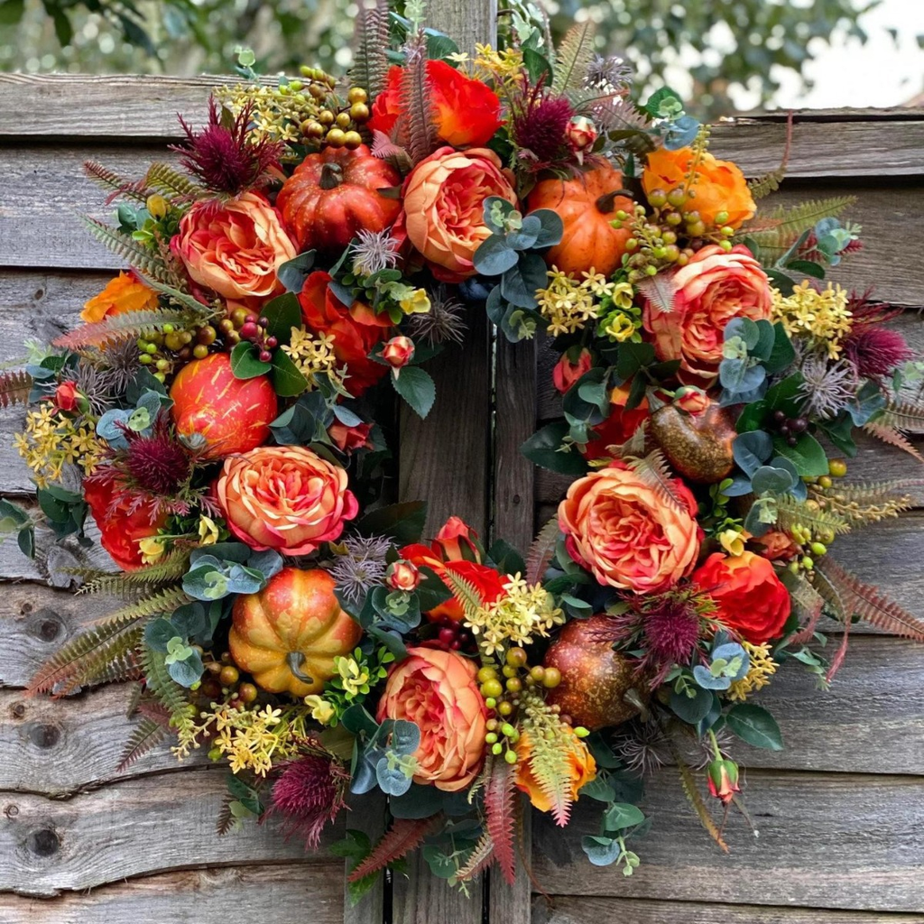 Autumn Floral Door Wreath