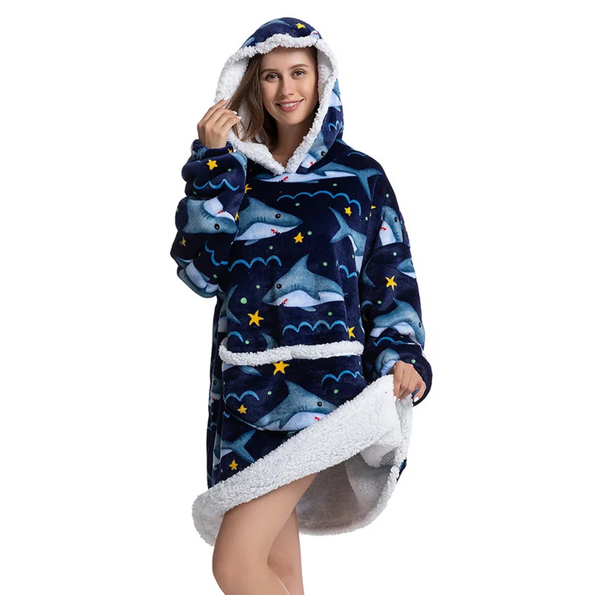 Oversized Hooded Wearable Blanket