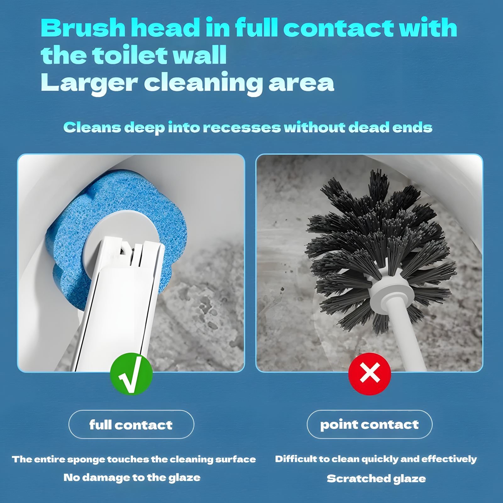 Disposable Head Toilet Cleaning Brush