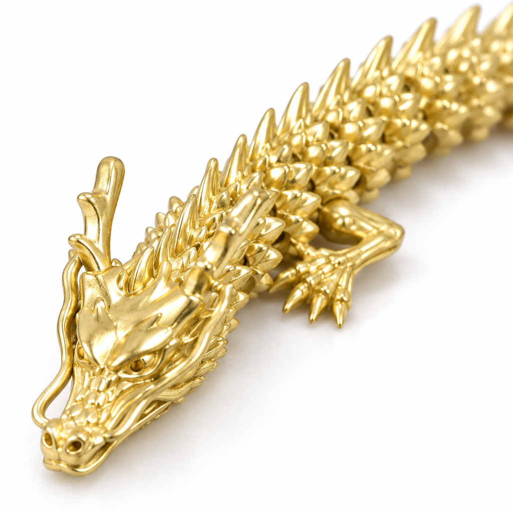 Articulated Metal Dragon Desk Figurines