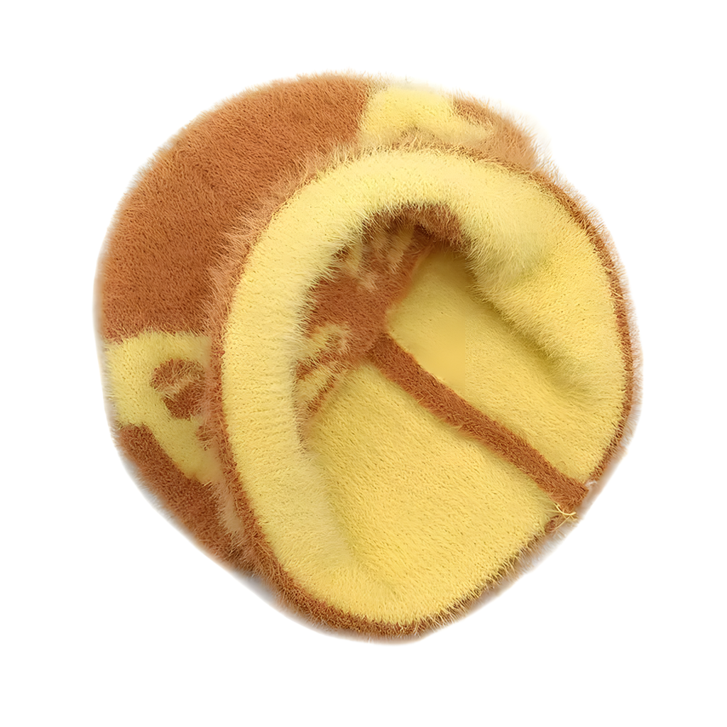 Fuzzy Butterfly Knit Beanie
