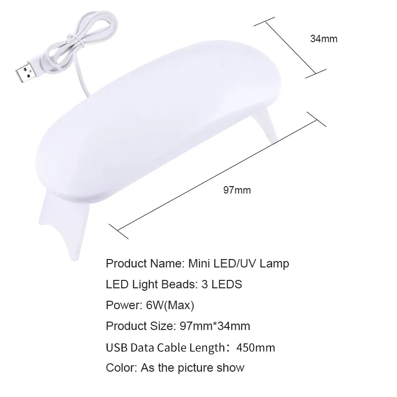 Gel-Nagelfolien mit UV-Lampen-Set