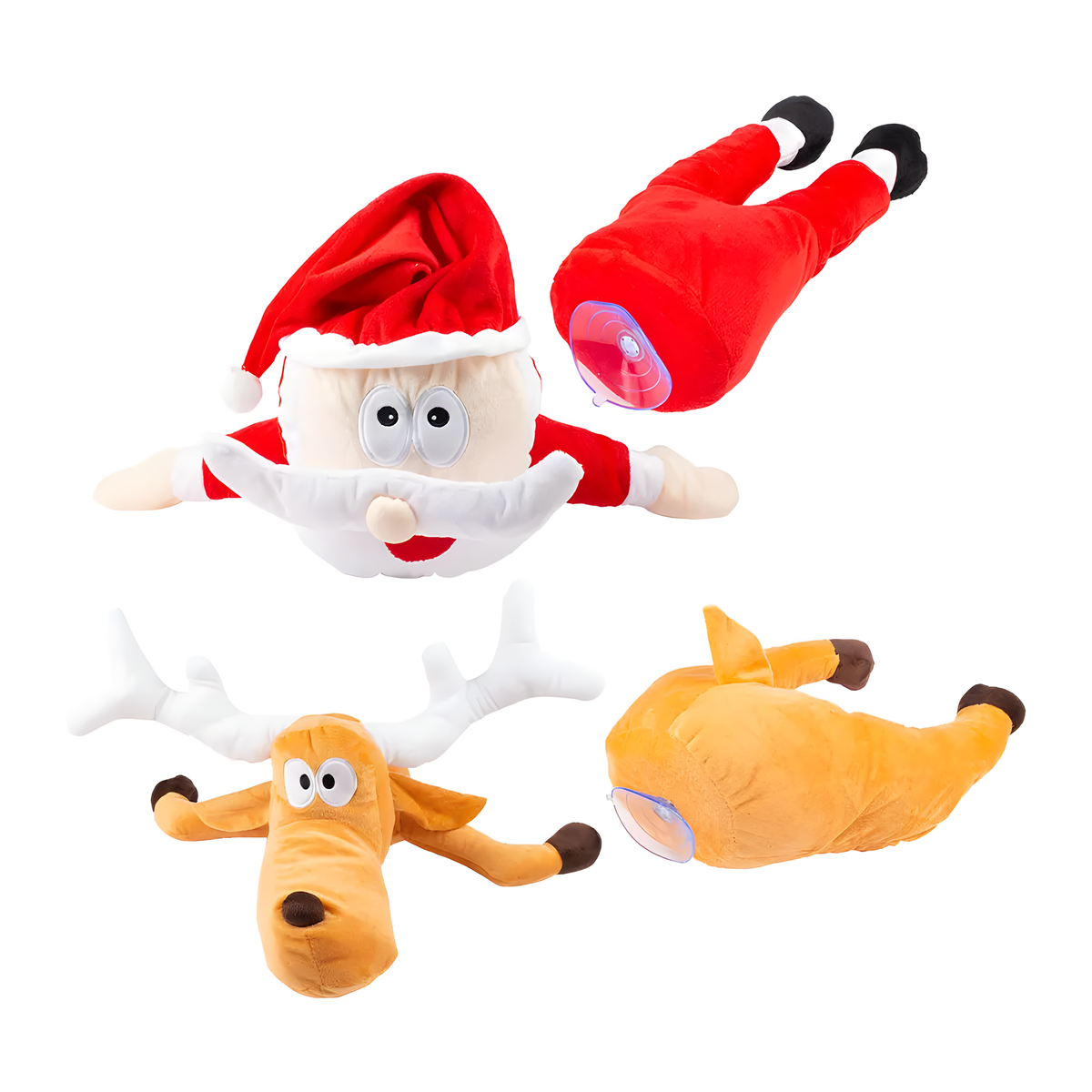 Hanging Santa and Reindeer Decorations