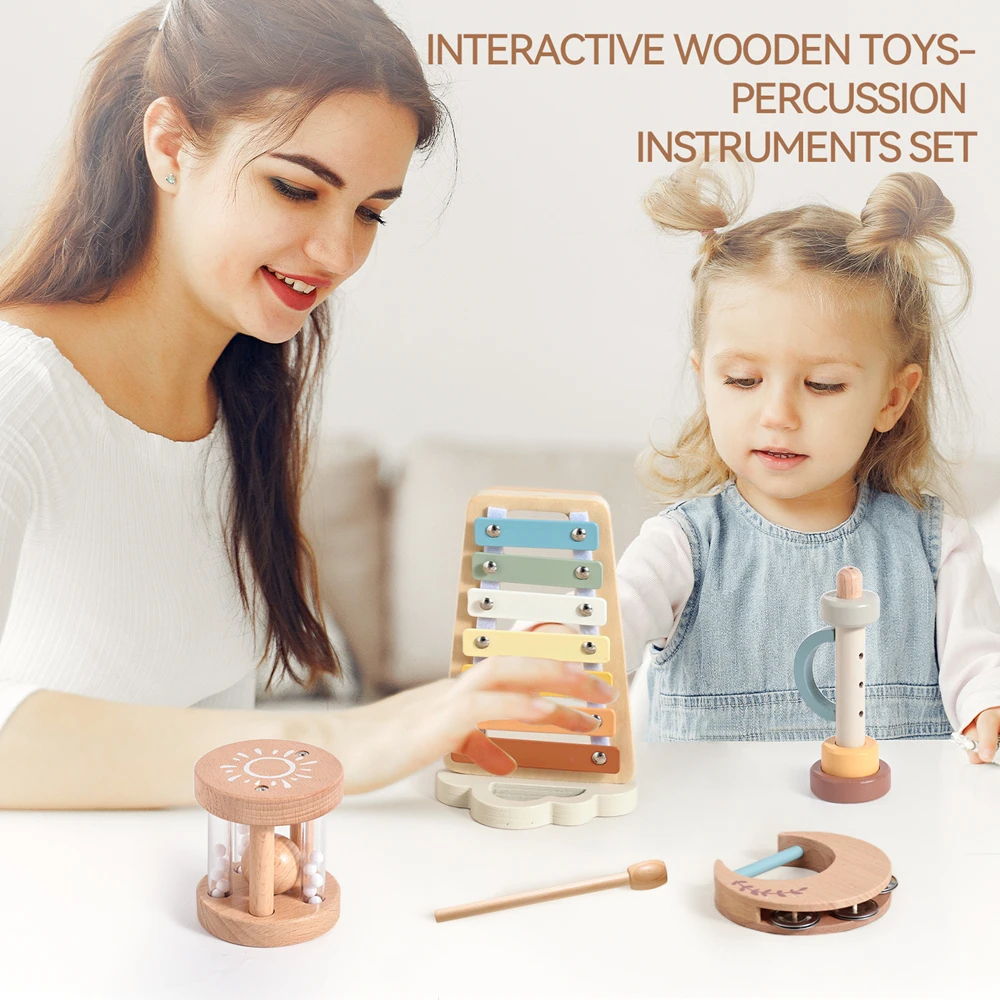 Wooden Musical Instrument Set
