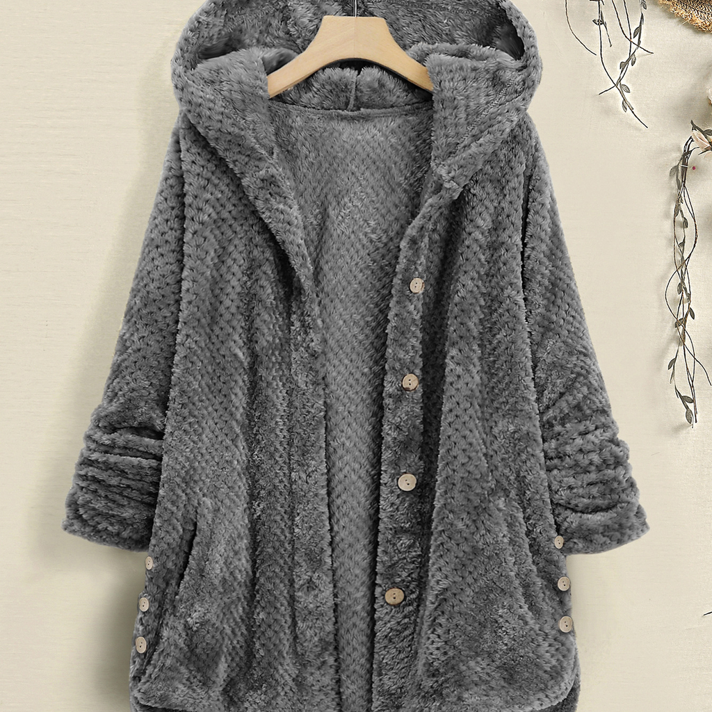 Hooded Fleece Cardigan