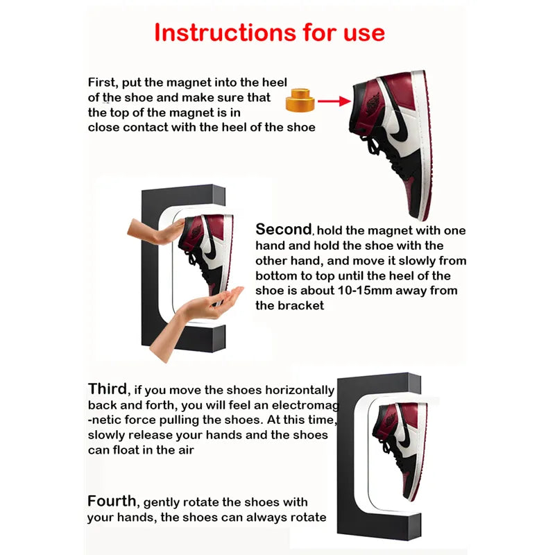 Magnetisch schwebender Schuh-Präsentationsständer
