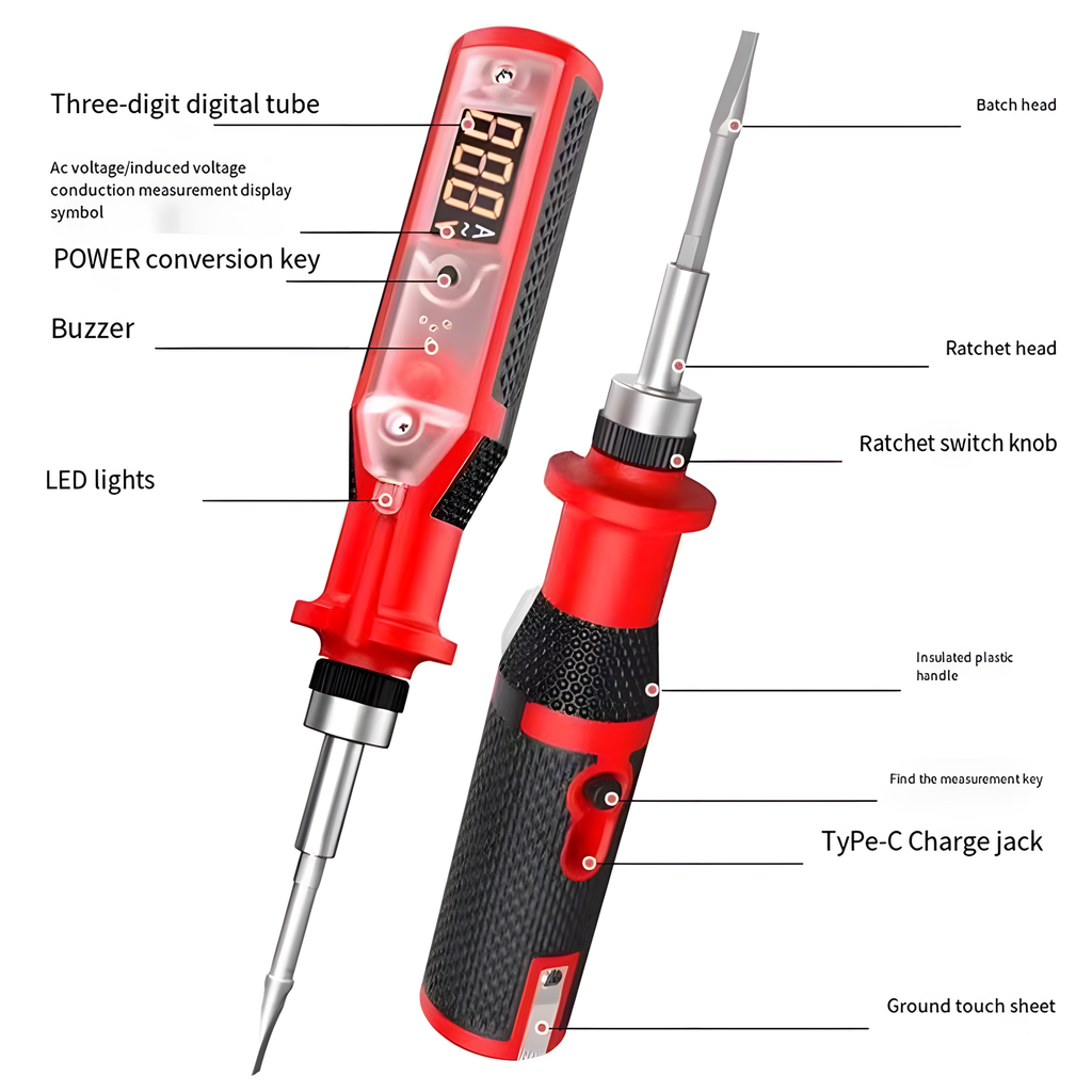 Digital Ratchet Voltage Tester