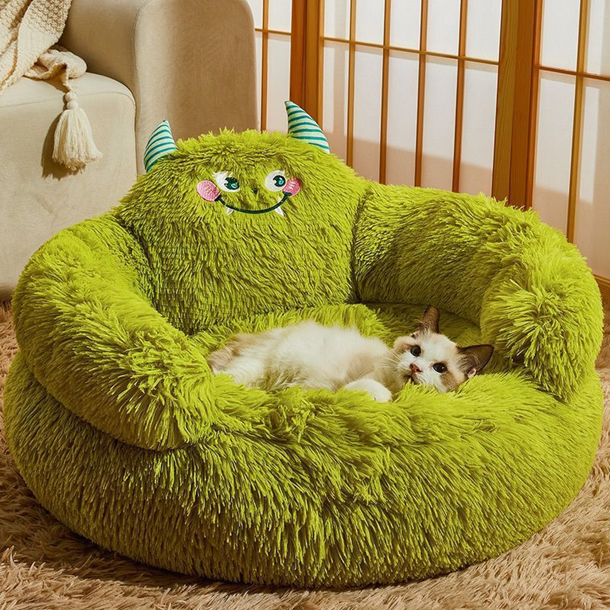 Round Plush Pet Bed